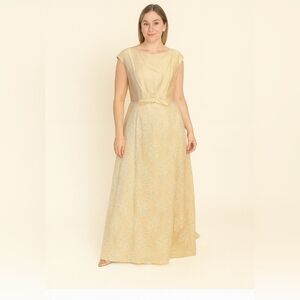 Lorenzo Cream Floral Maxi Dress